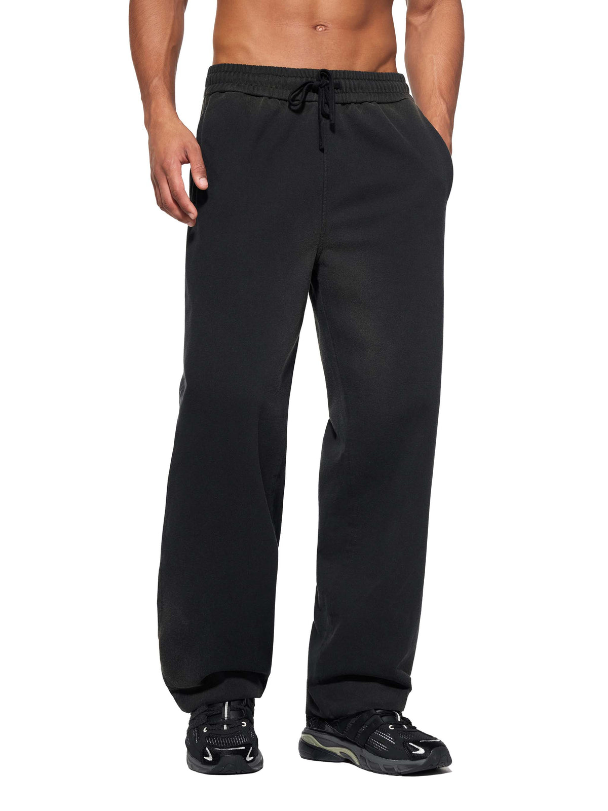 Sun Fade Raw-Edge Straight-Leg Sweatpants