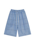 Unisex Plaid Drawstring Shorts