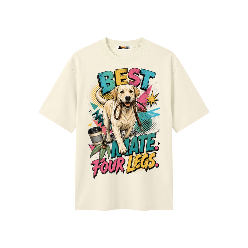 Best Mate Four Legs Unisex Heavyweight Oversized T-Shirt
