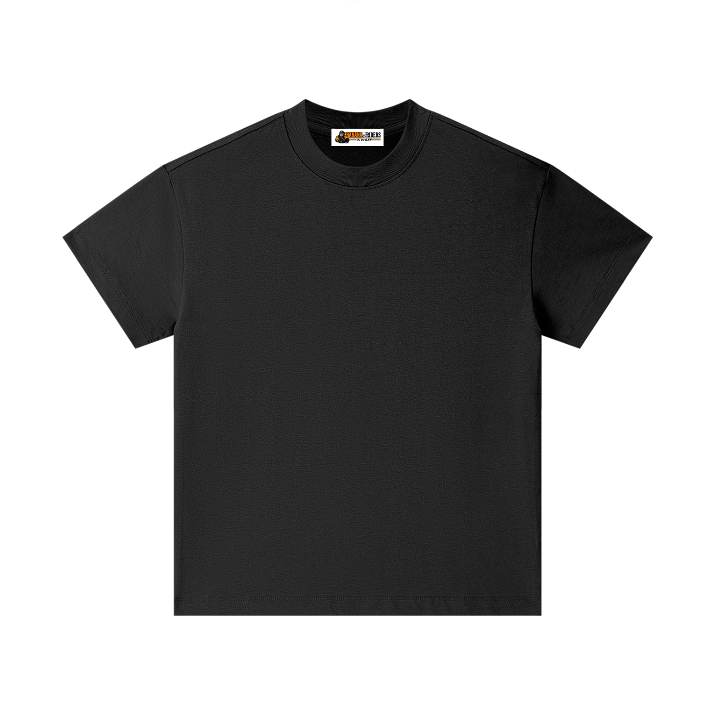 Pure cotton essential kids T-shirt in Black – front view