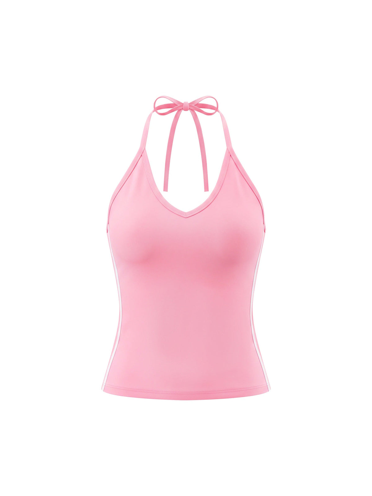 Women's Color Block Halter Crop Tank Top