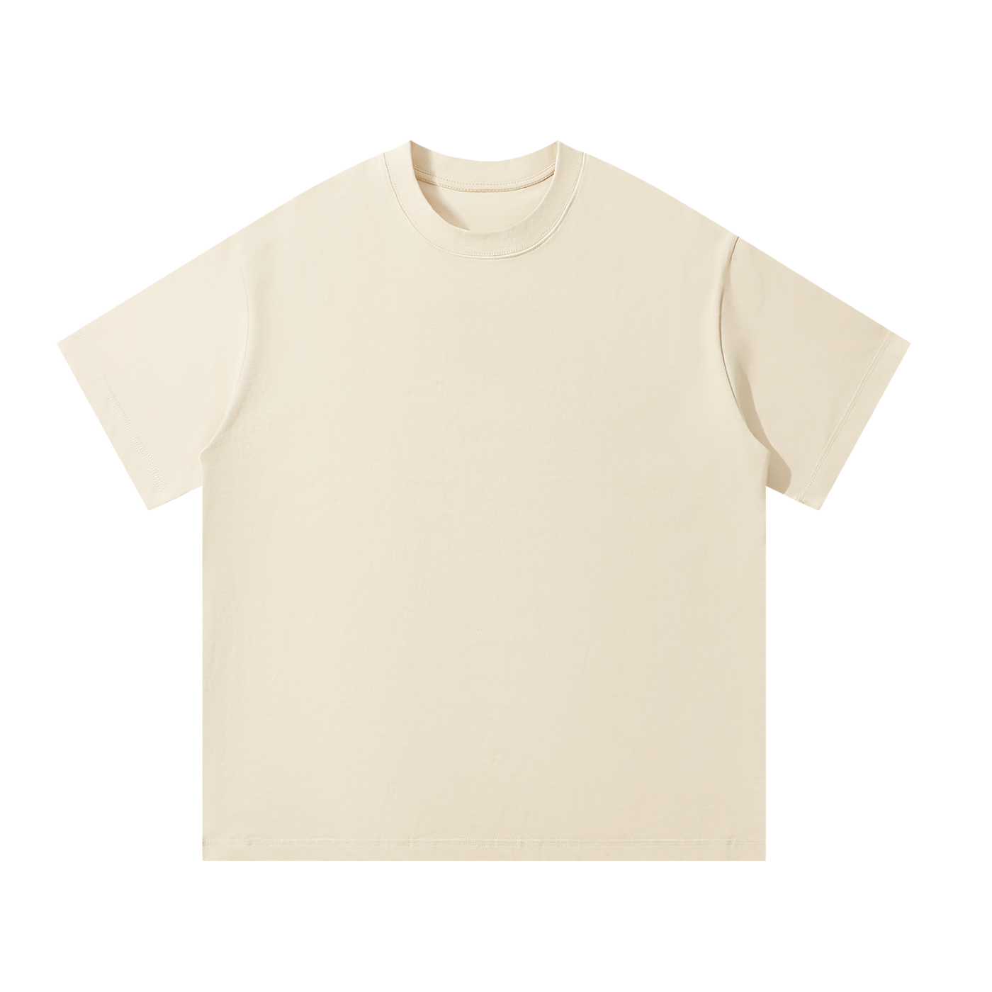 Unisex Oversized Cotton T-Shirt in Mild Apricot — front view