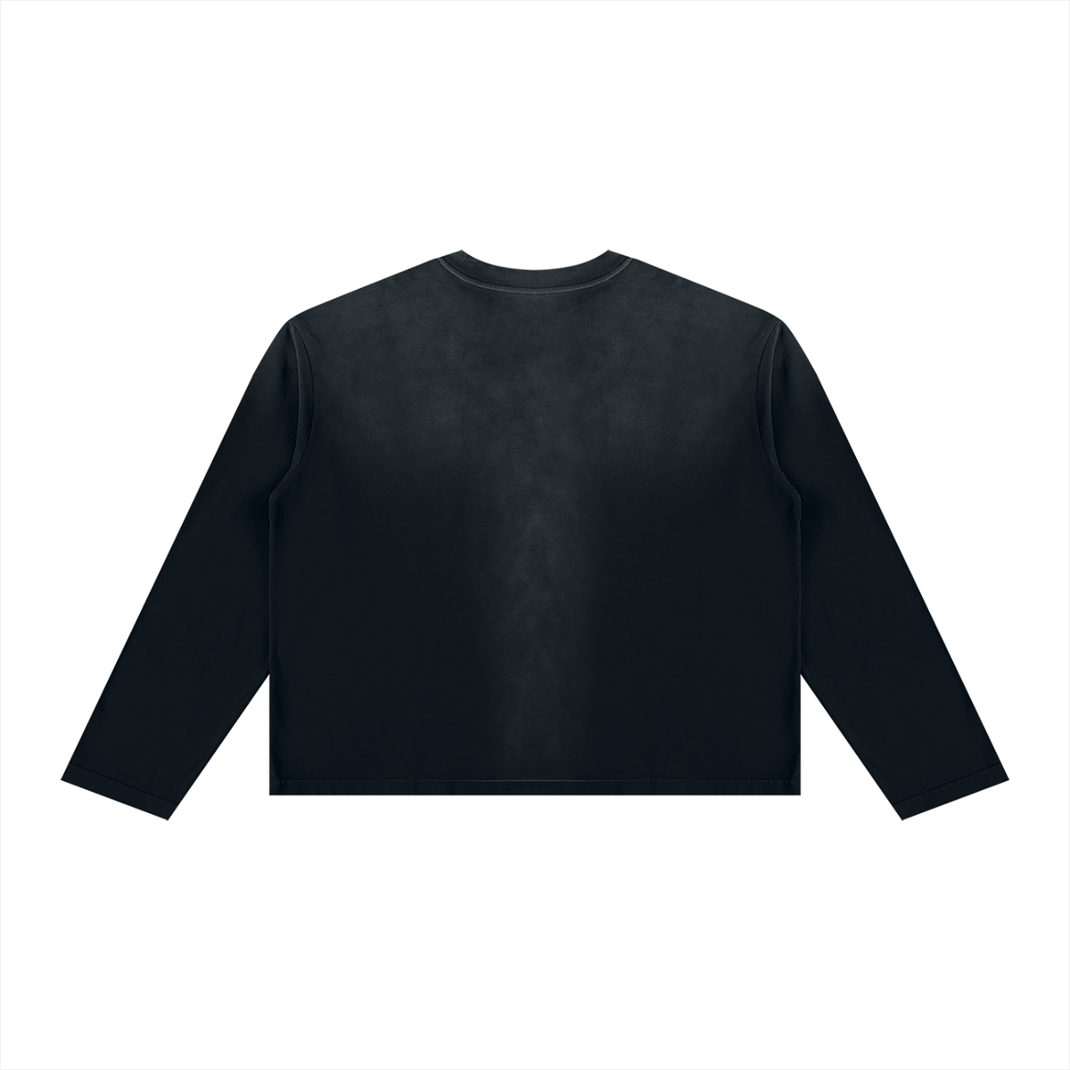 Off Script Sunfade Boxy Long Sleeve T-Shirt - Black back view