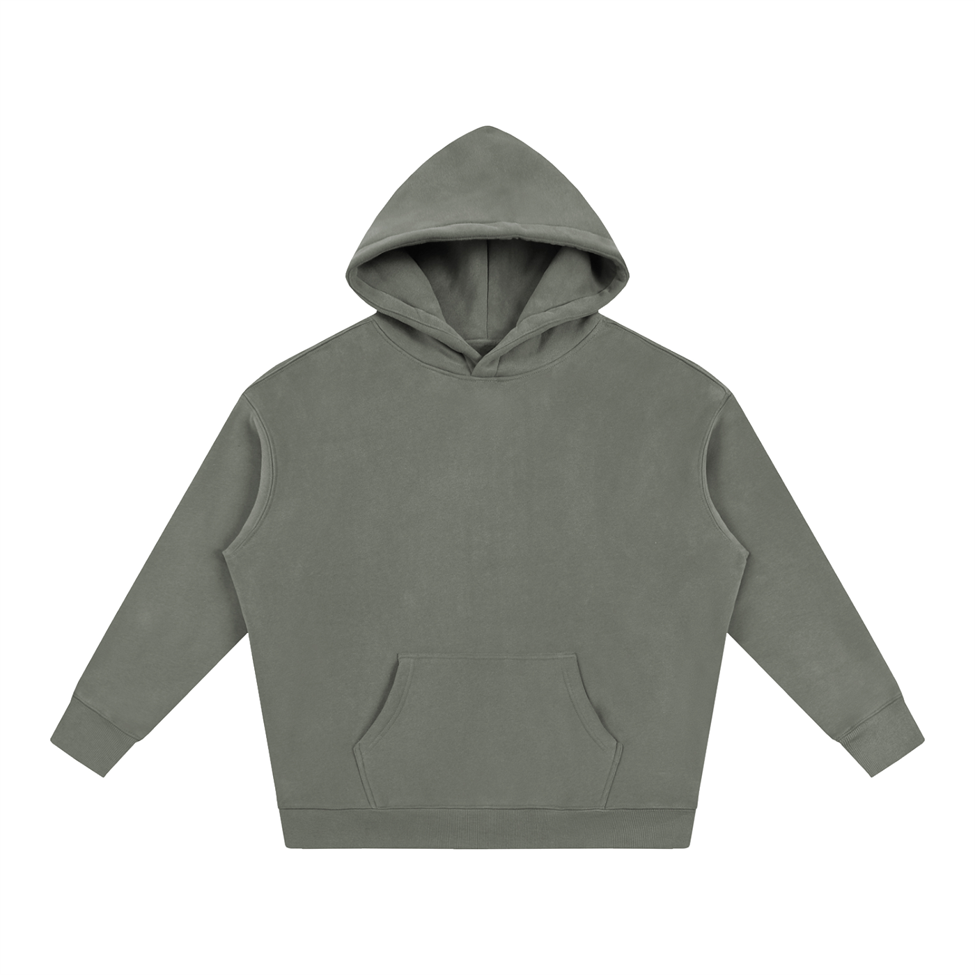 Unisex Oversize Fleeced Hoodie – Grey front