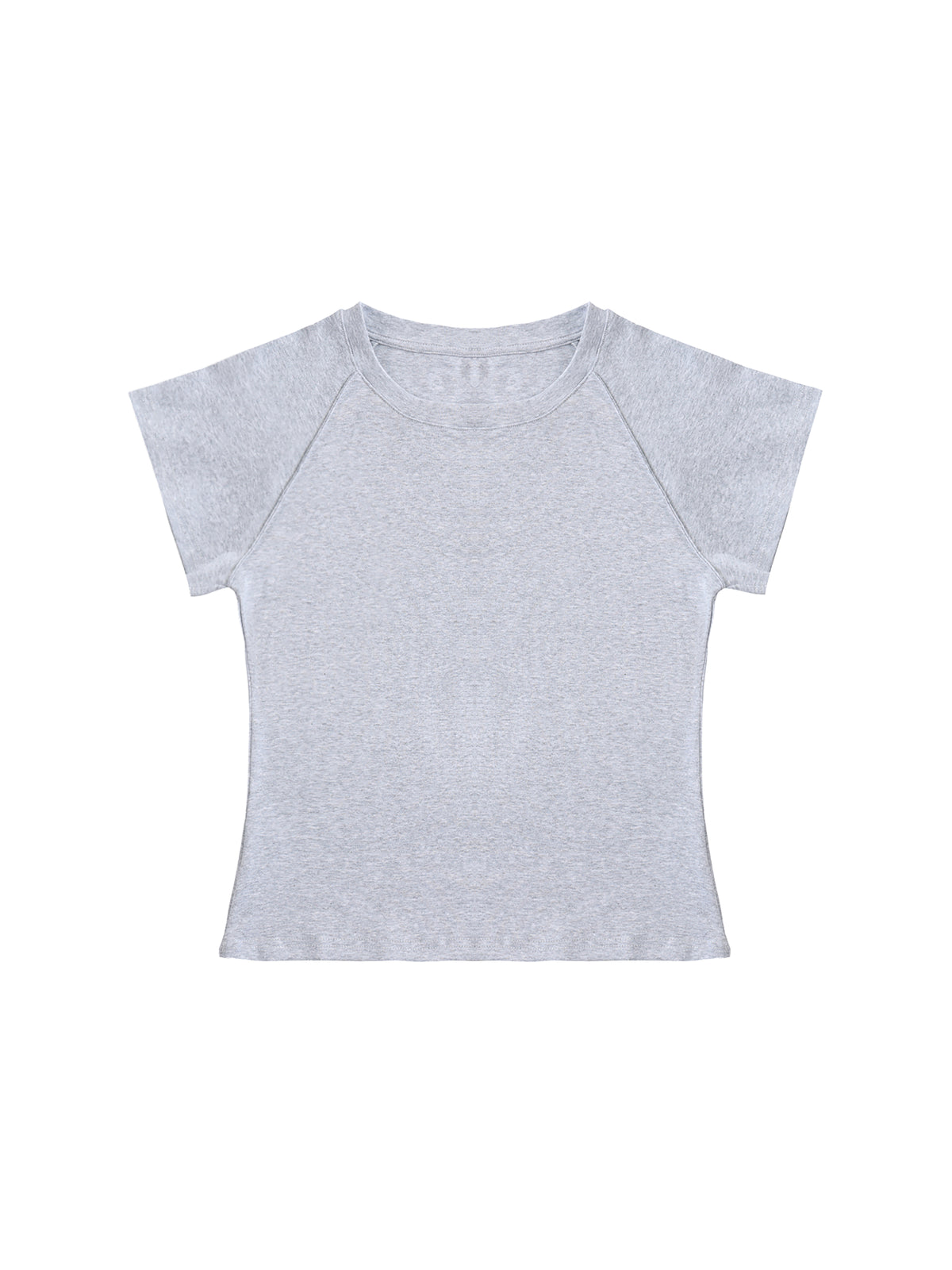 Solid Color Raglan Sleeve Crop Top