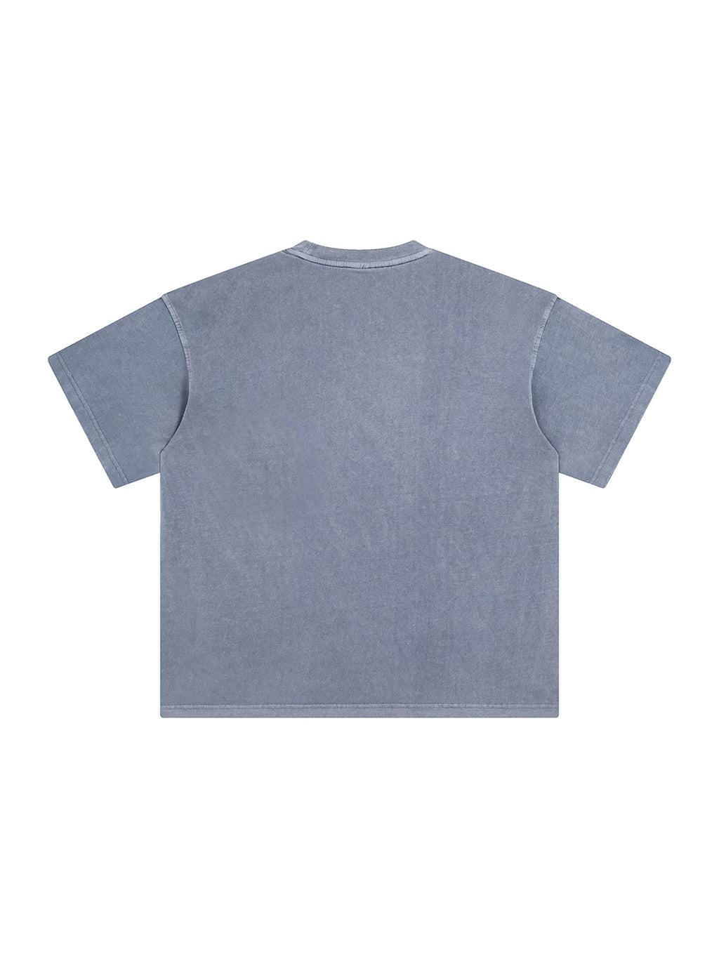 Gray Blue Enzyme Washed T-Shirt back product view