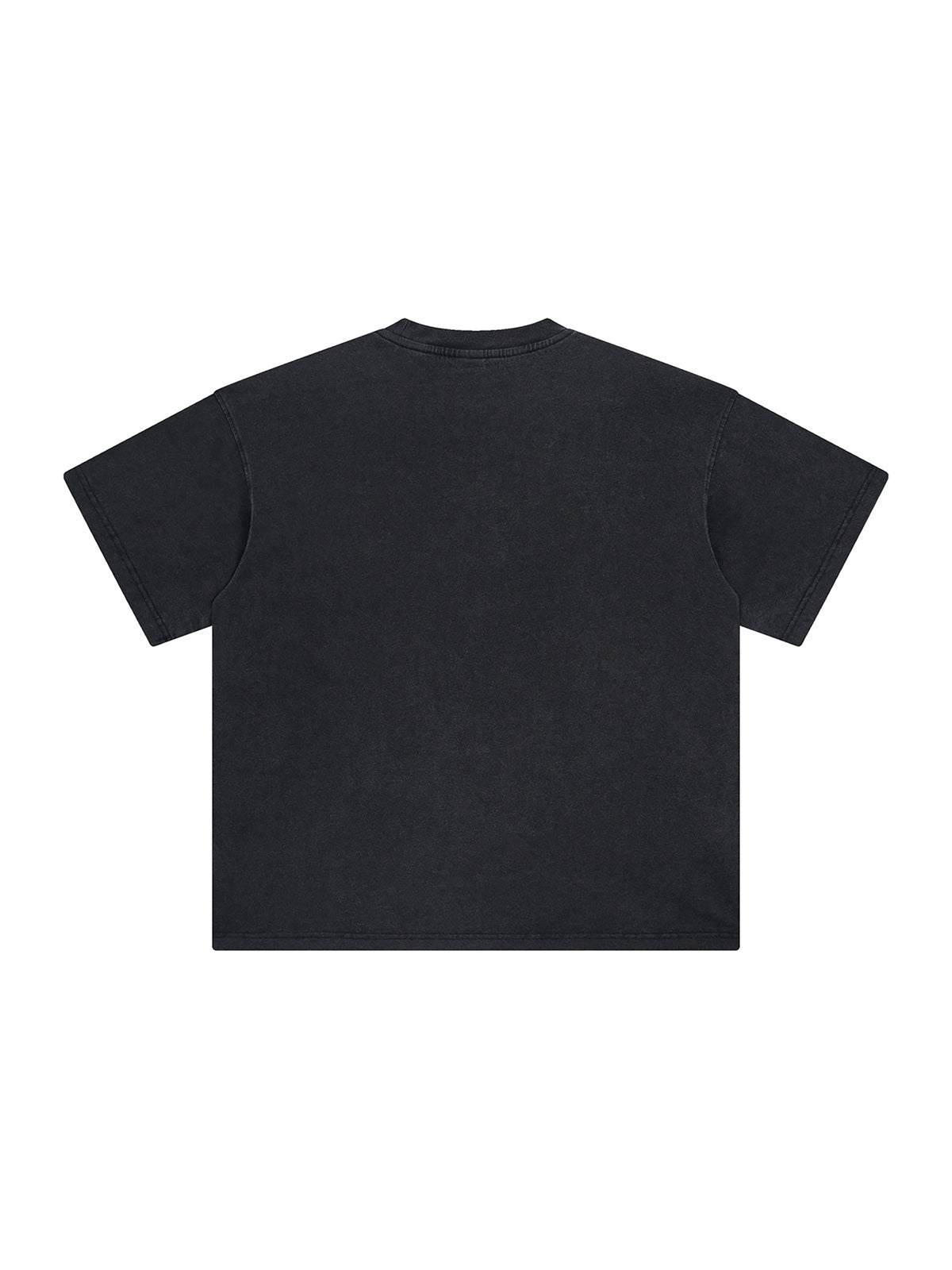 Retro Black Enzyme Washed T-Shirt back product view