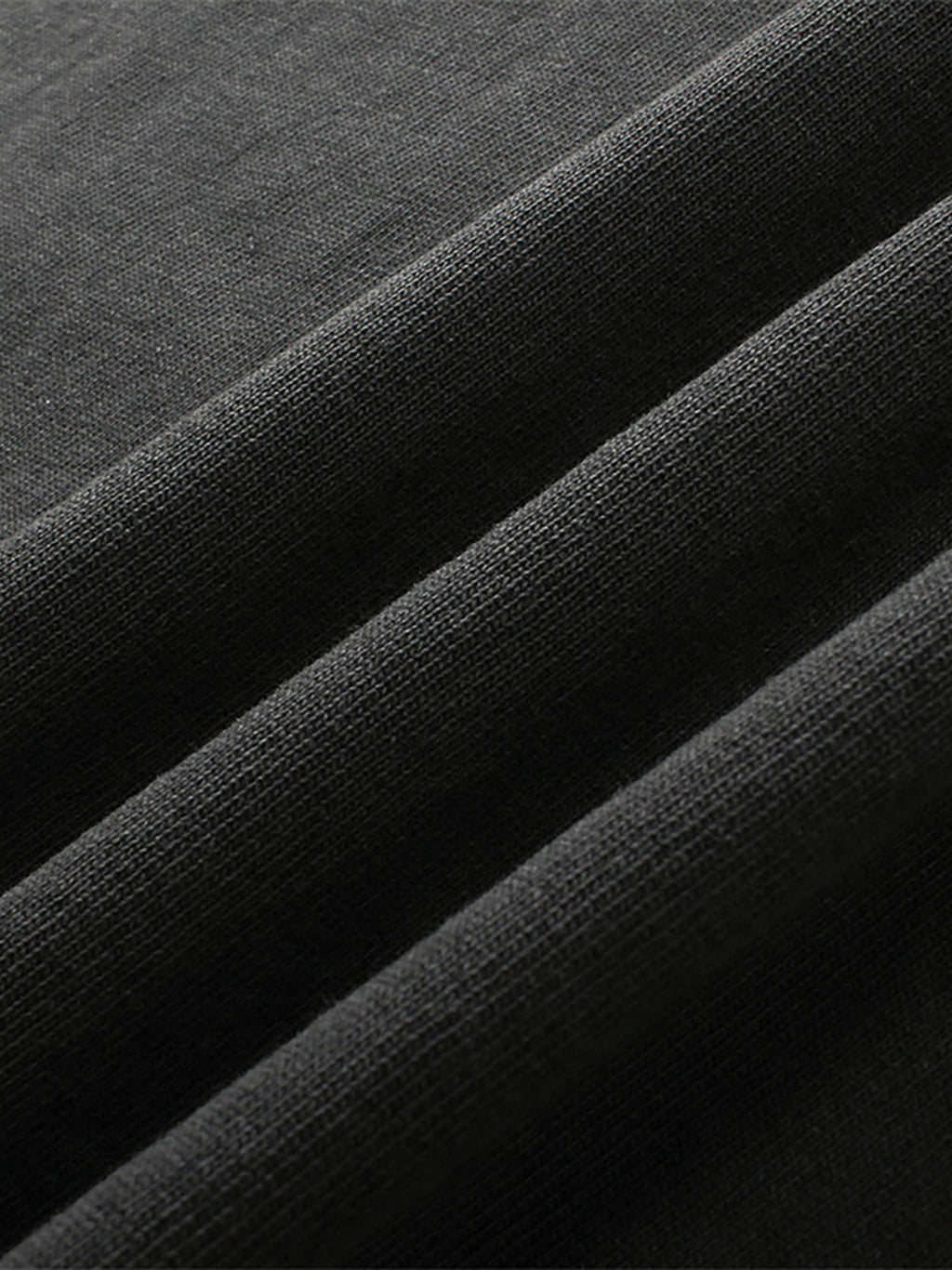 Retro Black Enzyme Washed T-Shirt fabric texture detail