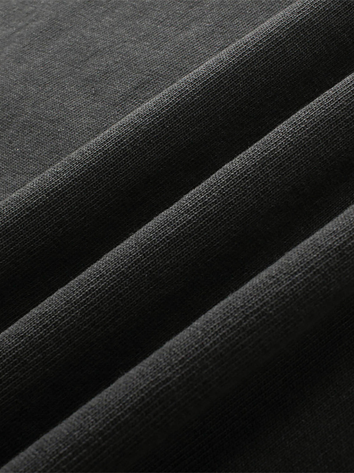 Retro Black Enzyme Washed T-Shirt fabric texture detail