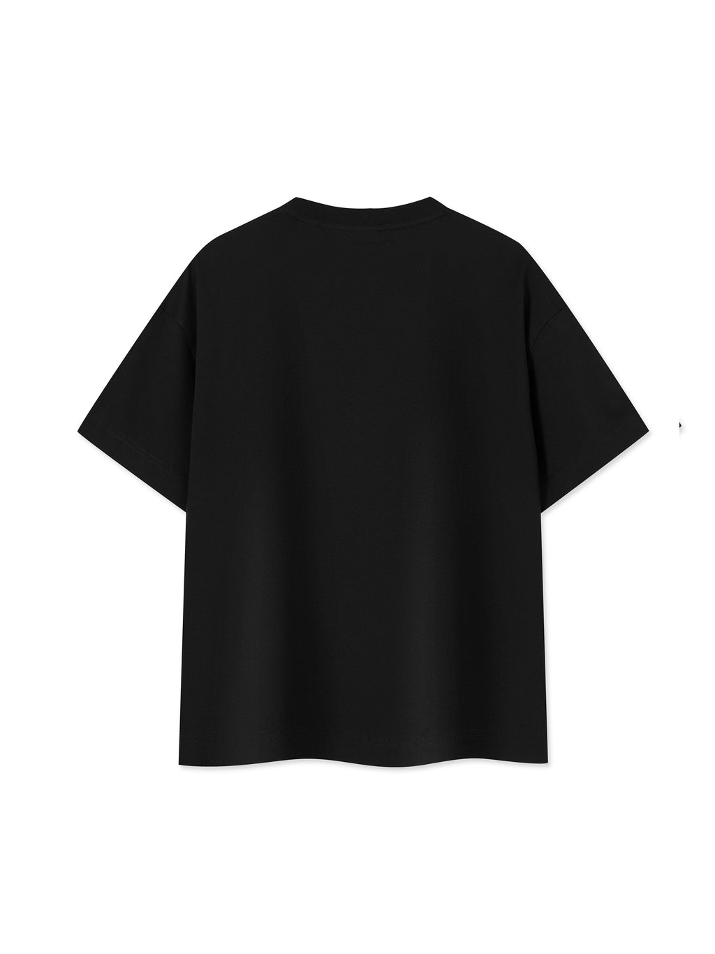 Off Script Essential Cotton Boxy T-Shirt - Black back view