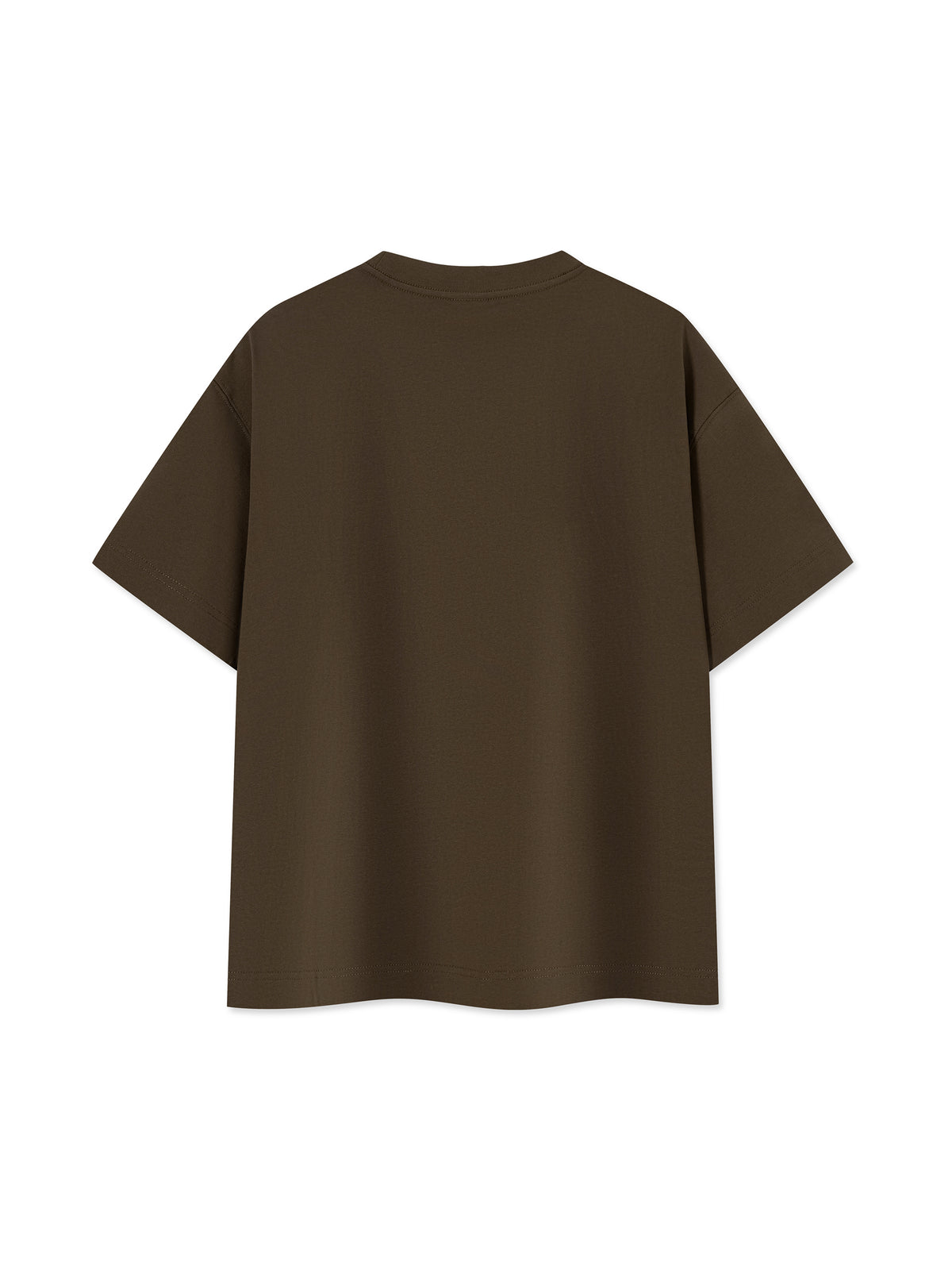Off Script Essential Cotton Boxy T-Shirt - Coffee back view
