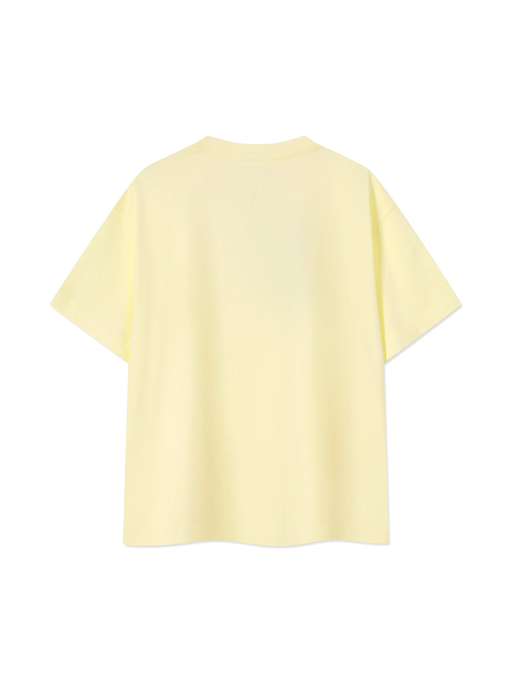 Off Script Essential Cotton Boxy T-Shirt - Light Yellow back view