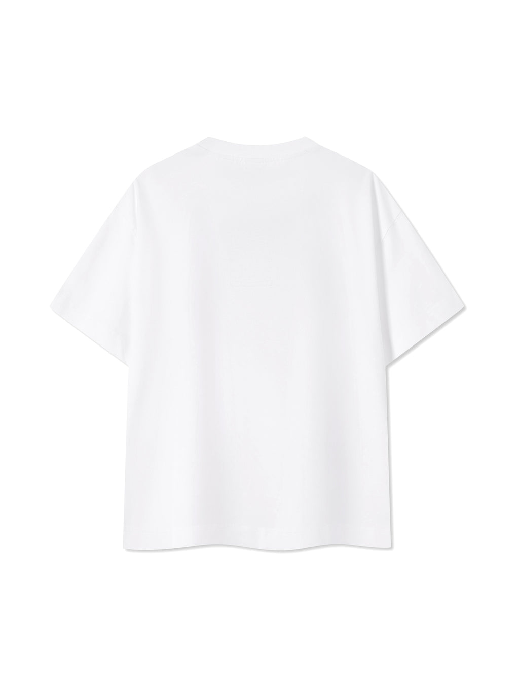 Off Script Essential Cotton Boxy T-Shirt - White back view