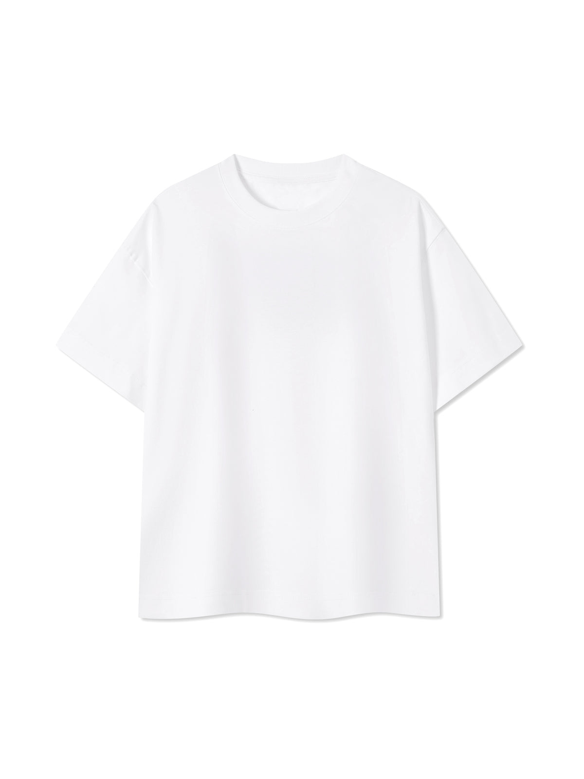 Off Script Essential Cotton Boxy T-Shirt - White front view