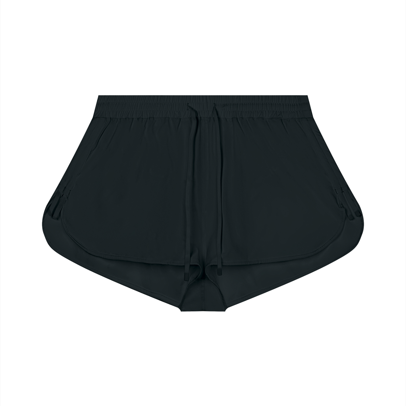 Black Women’s Drawstring Bermuda Shorts front