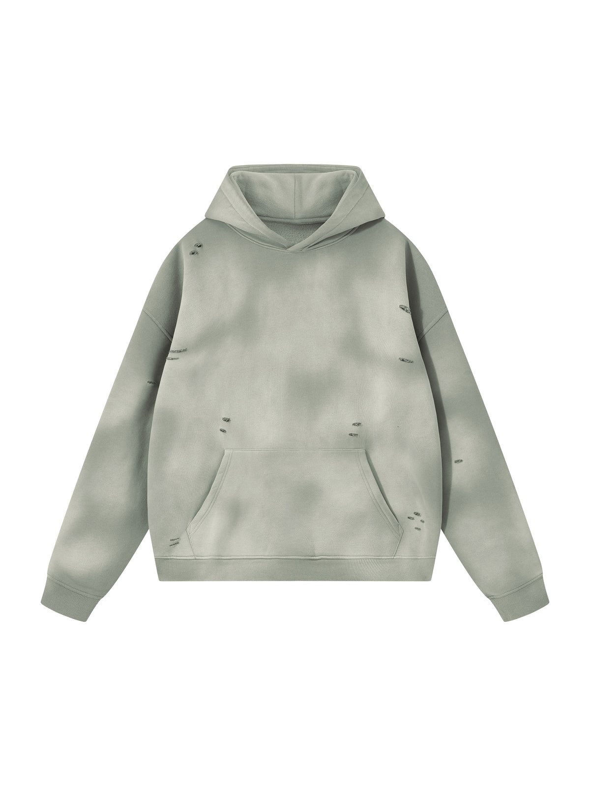 Unisex Sunfade Frayed Fleece Hoodie