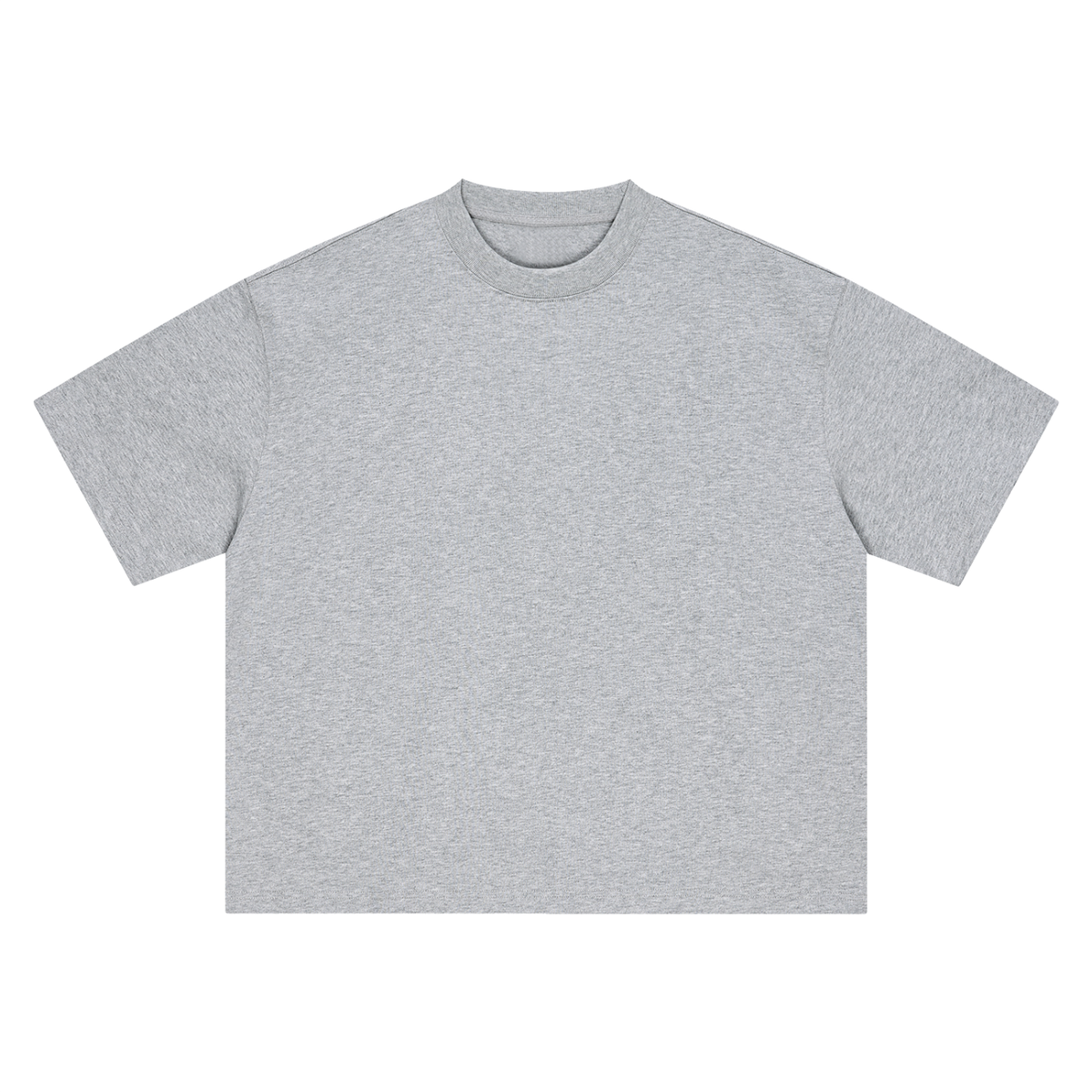 Flower Grey Unisex Boxy Oversized T-Shirt front view