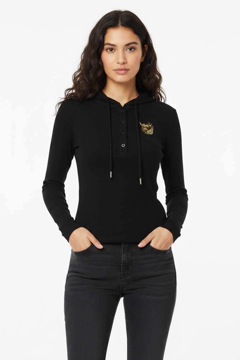 Highland Women’s Slim Half-Button T-Shirt