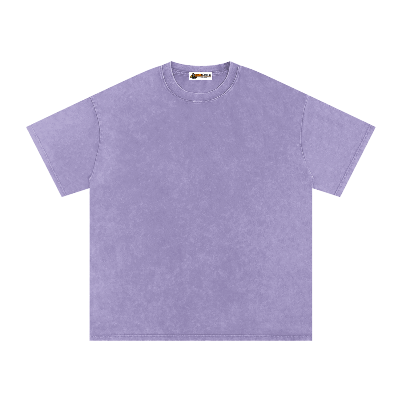 Light Purple Snow-Washed Oversized Cotton T-Shirt – front view