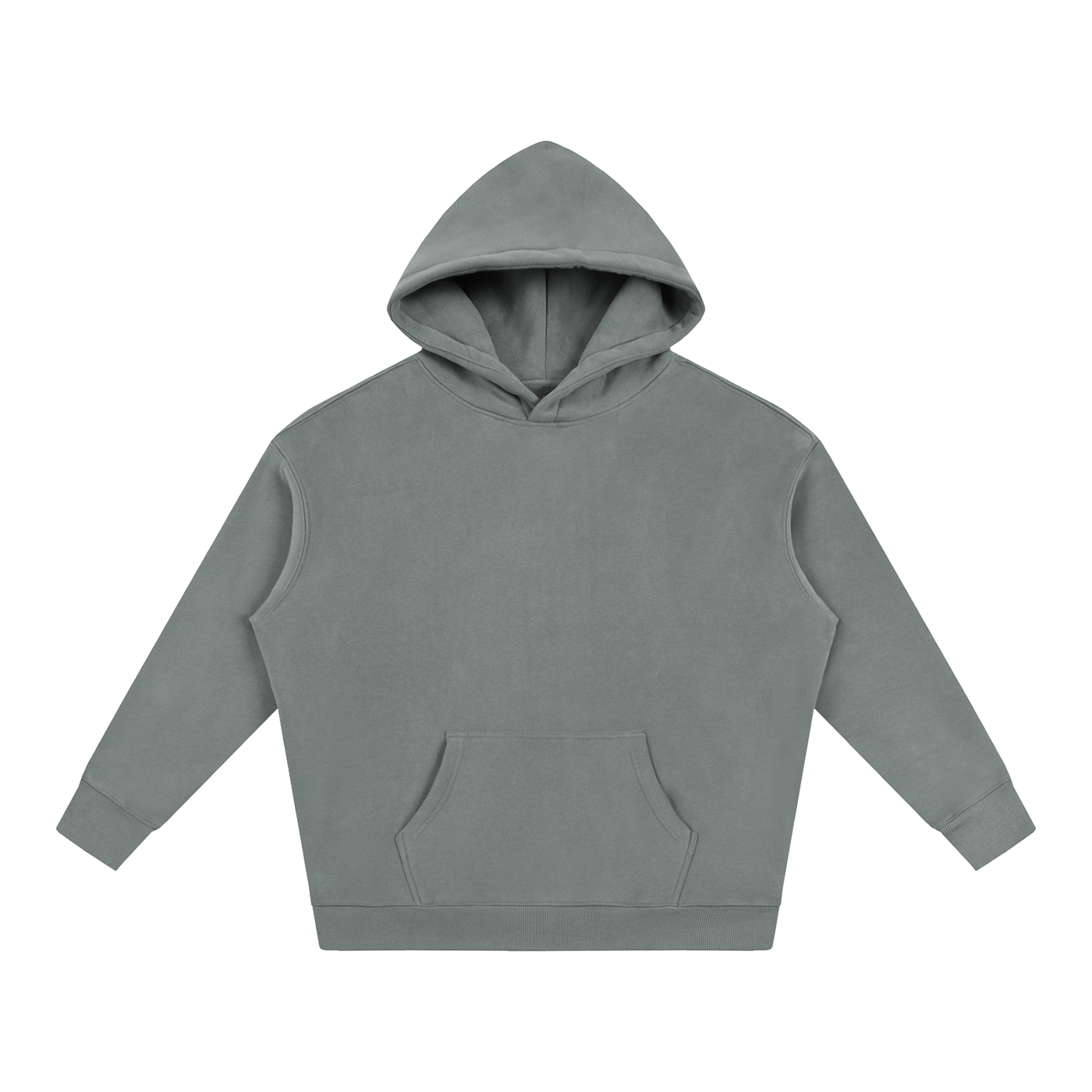 Unisex Oversize Fleeced Hoodie – Light Grey front
