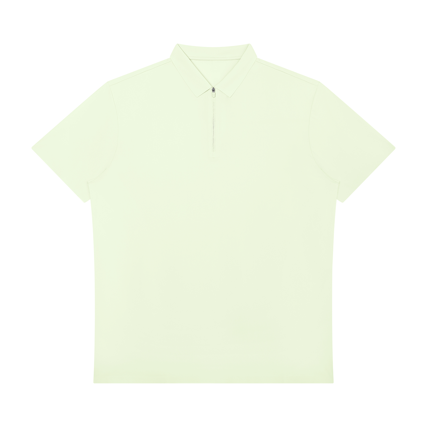 Light Green Men’s Quarter-Zip Performance Polo Shirt front