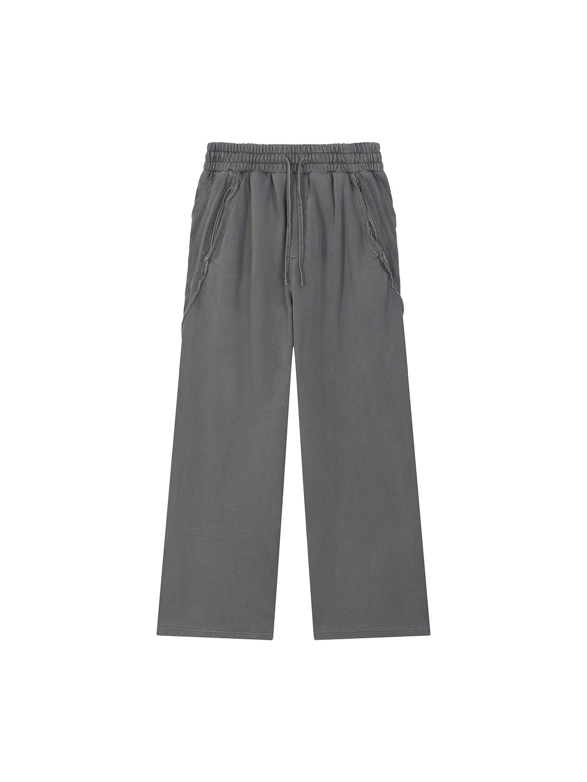 Snow Washed Tape Raw-Edge Sweatpants