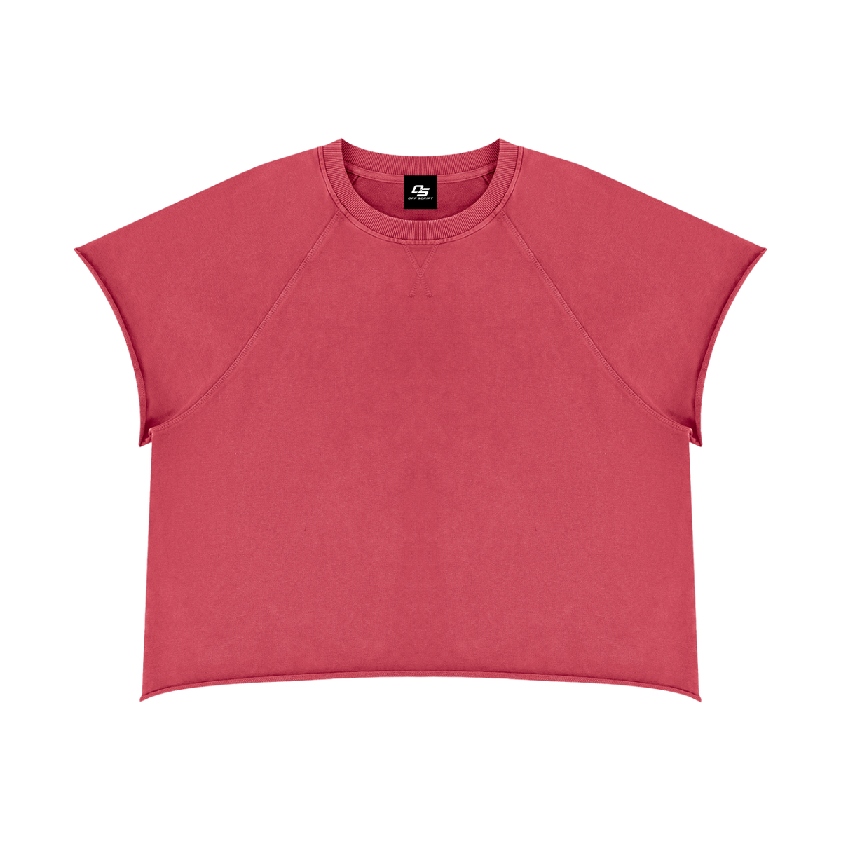 Unisex Vintage Wash Raw Edge Boxy T-Shirt