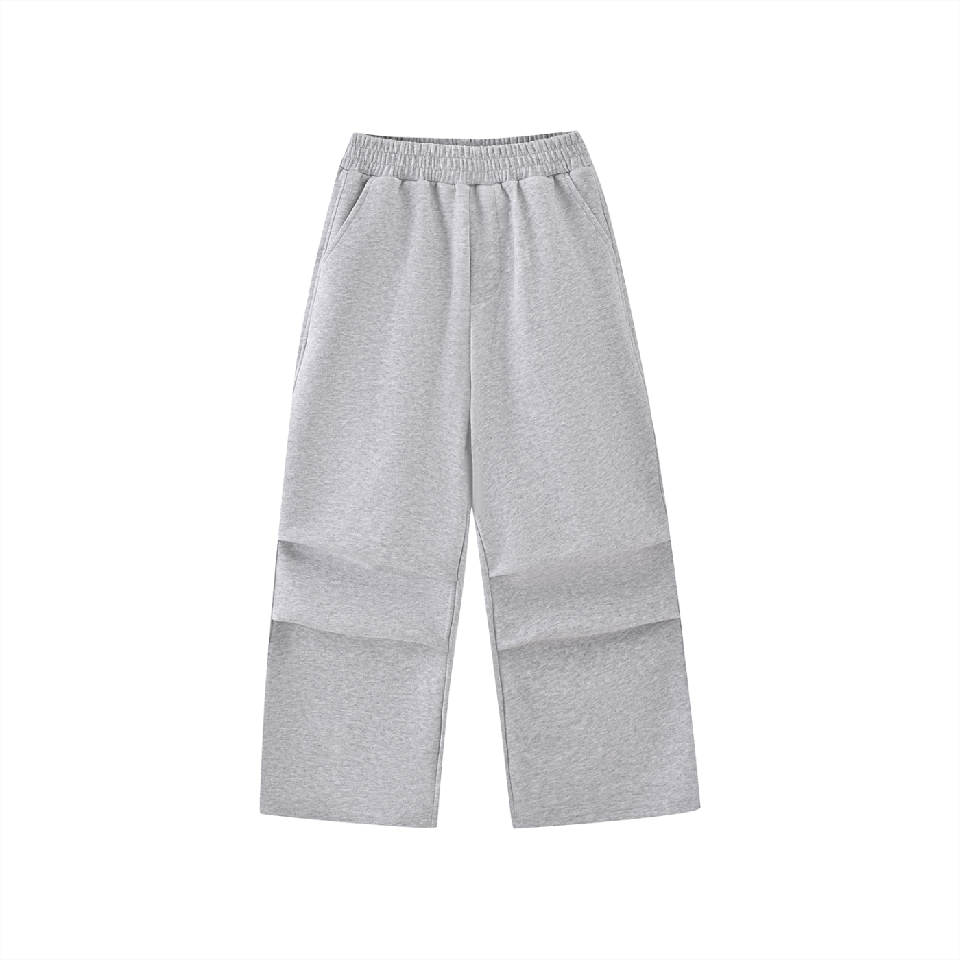 Essential Kids’ Straight-Leg Sweatpants in Flower Grey — front view