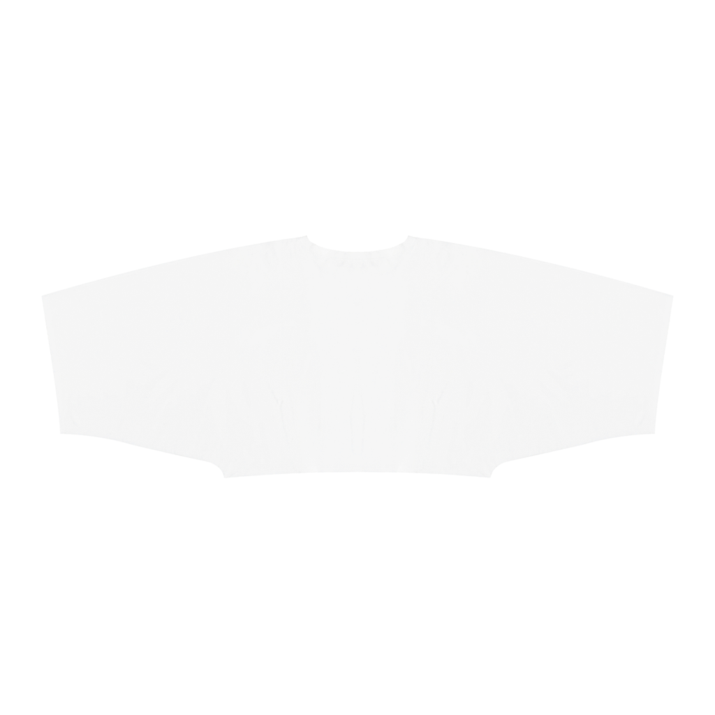 Off Script Celestial Butterfly Women’s Boxy Batwing Sleeve T-Shirt - White back view