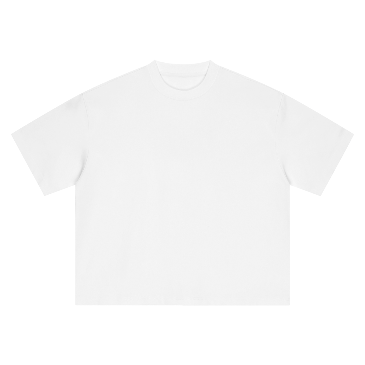 White Unisex Boxy Oversized T-Shirt front view