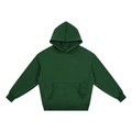 Essential kids' fleece hoodie in Blackish Green – front view