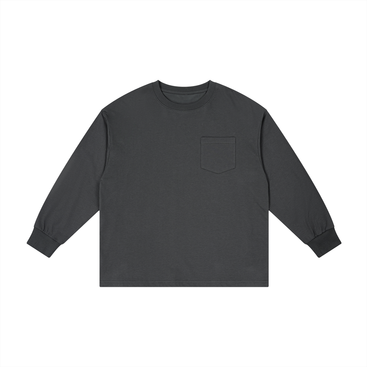 Kids’ Long Sleeve T-Shirt in Dark Grey — front view