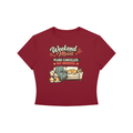 Weekend Mood Women's Crewneck Crop T-Shirt