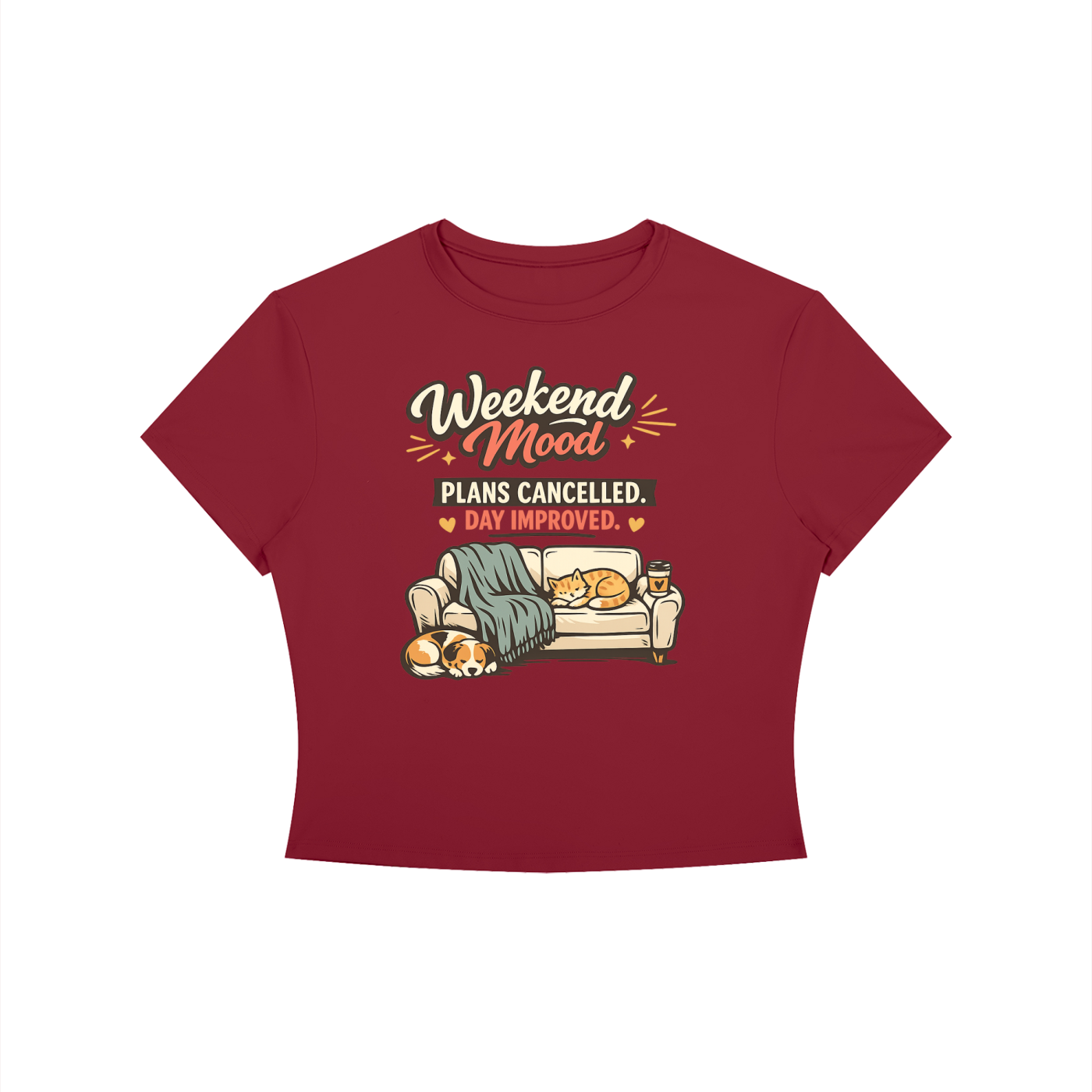 Weekend Mood Women's Crewneck Crop T-Shirt