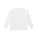 Kids’ Quick-Dry Cotton Long-Sleeve Tee in White — front view
