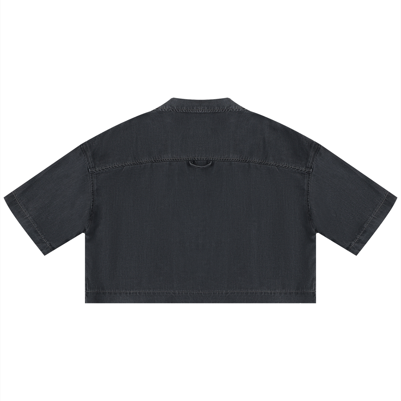 Women’s Vintage-Wash Boxy Cropped Shirt