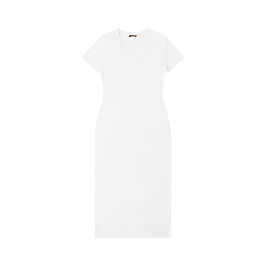 Women's V-Neck Short Sleeve Maxi Dress