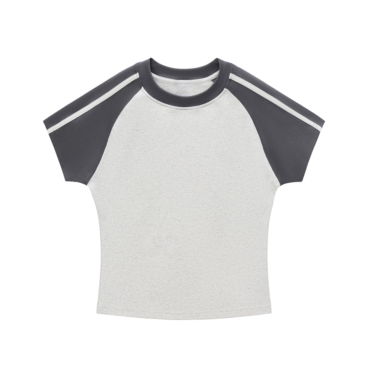 Contrast Stripes Bodycon Raglan Sleeve T-Shirt