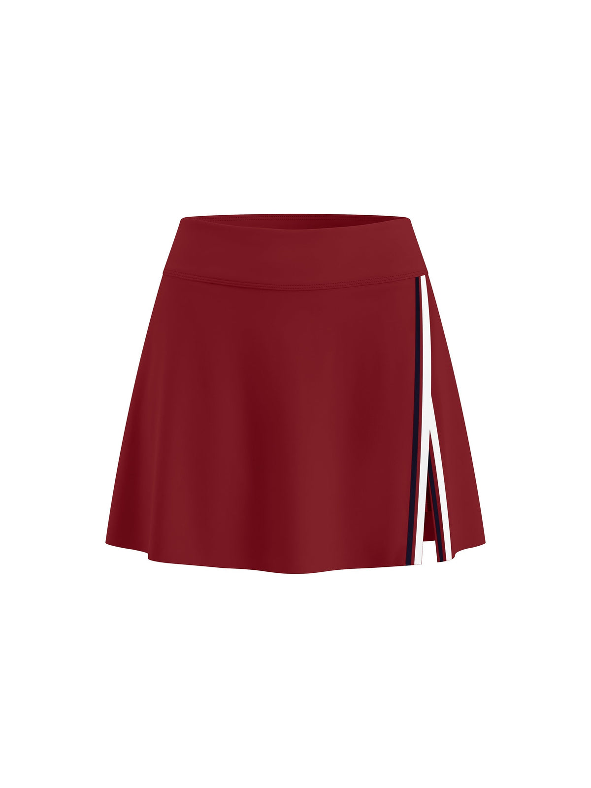 Women's A-Line Contrast Panel Slit Skirt