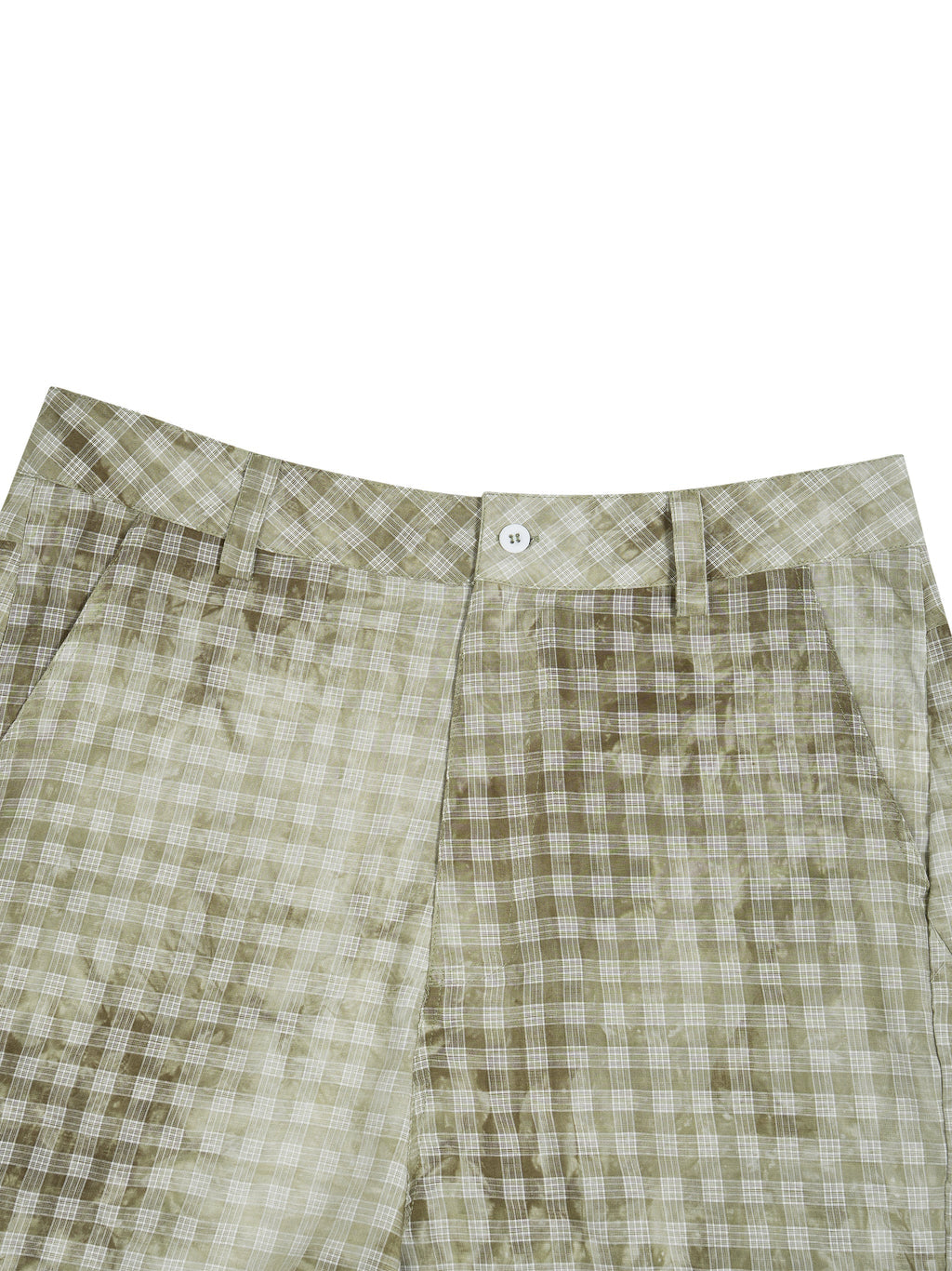 Unisex Vintage Wash Plaid Shorts