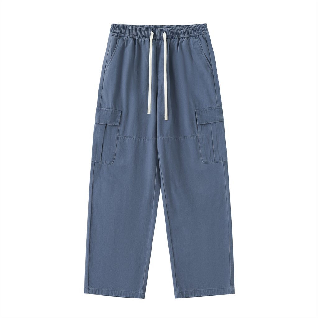Men’s Drawstring Waist Straight-Leg Cargo Pants