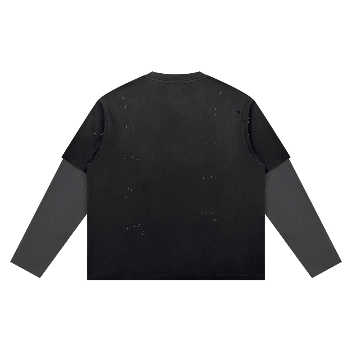 Off Script Gothic Skull Vintage Wash Distressed Layer T-Shirt
