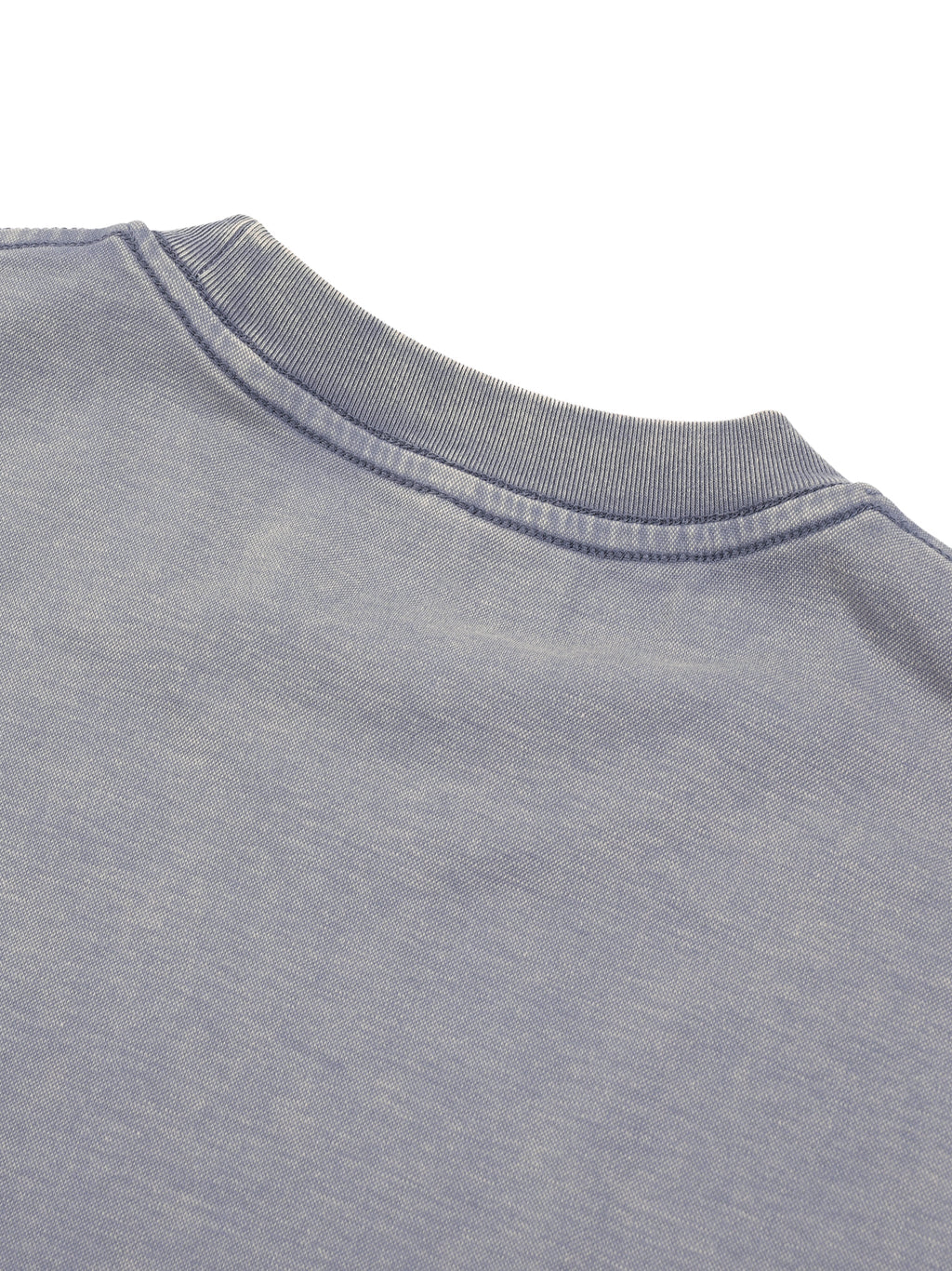 Unisex bamboo slub snow-washed T-shirt detail view