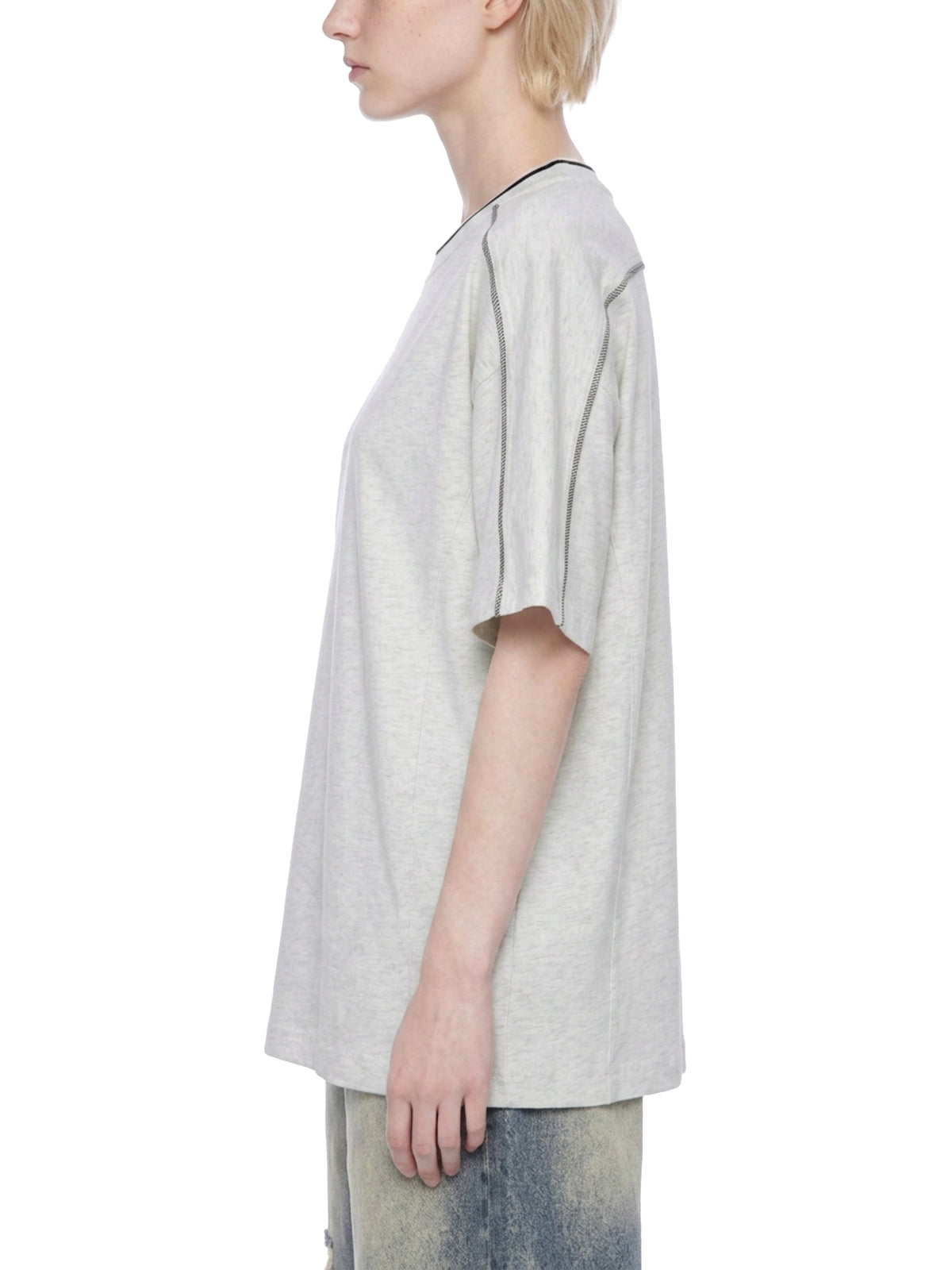 Unisex Oversized Contrast Tape T-Shirt