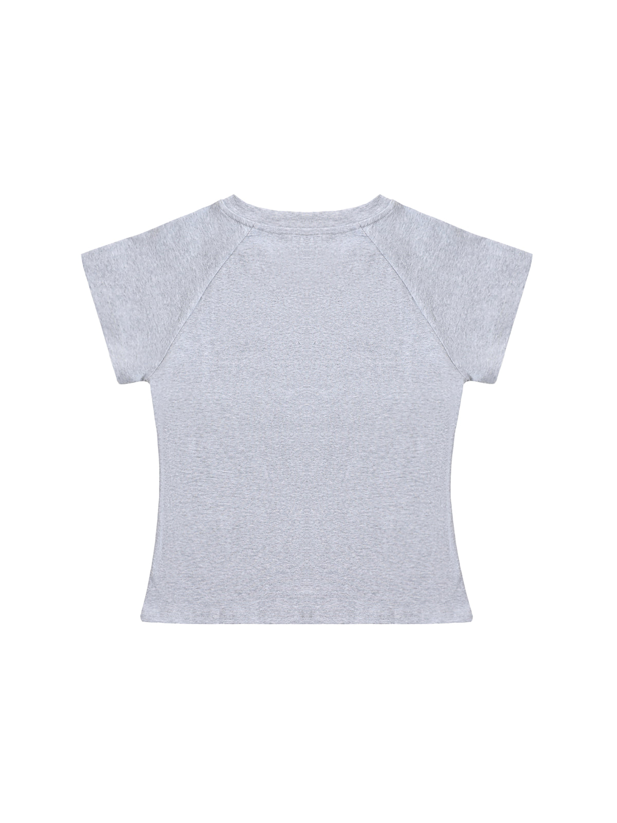 Solid Color Raglan Sleeve Crop Top