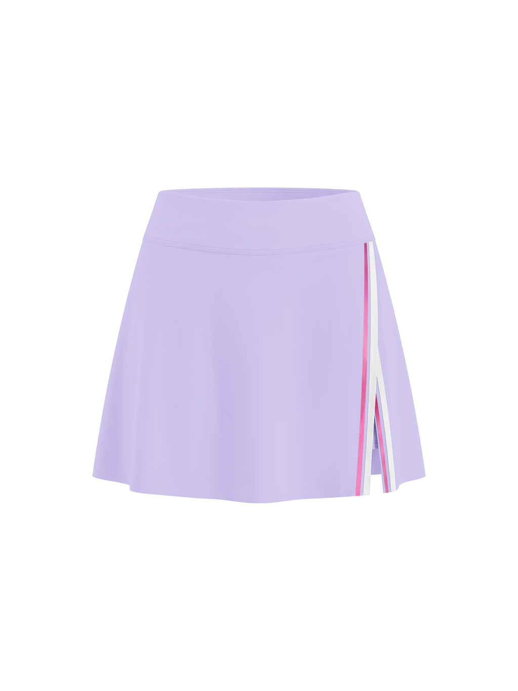 Women's A-Line Contrast Panel Slit Skirt