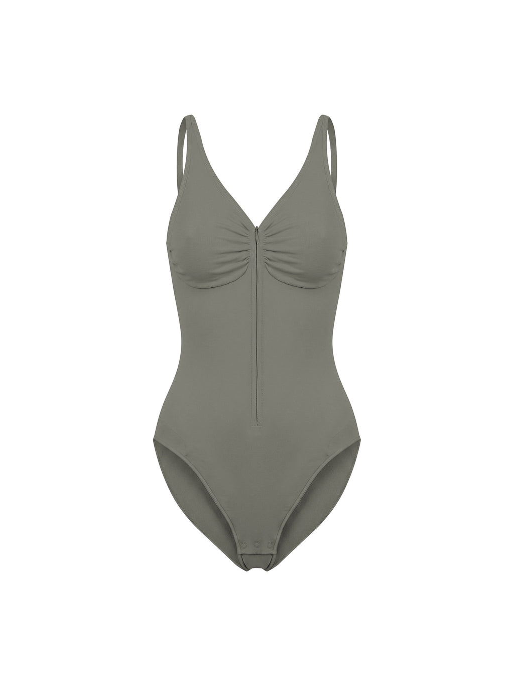 Women’s Full-Zip Ruched Bodysuit