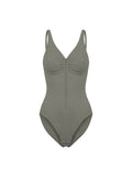 Women’s Full-Zip Ruched Bodysuit