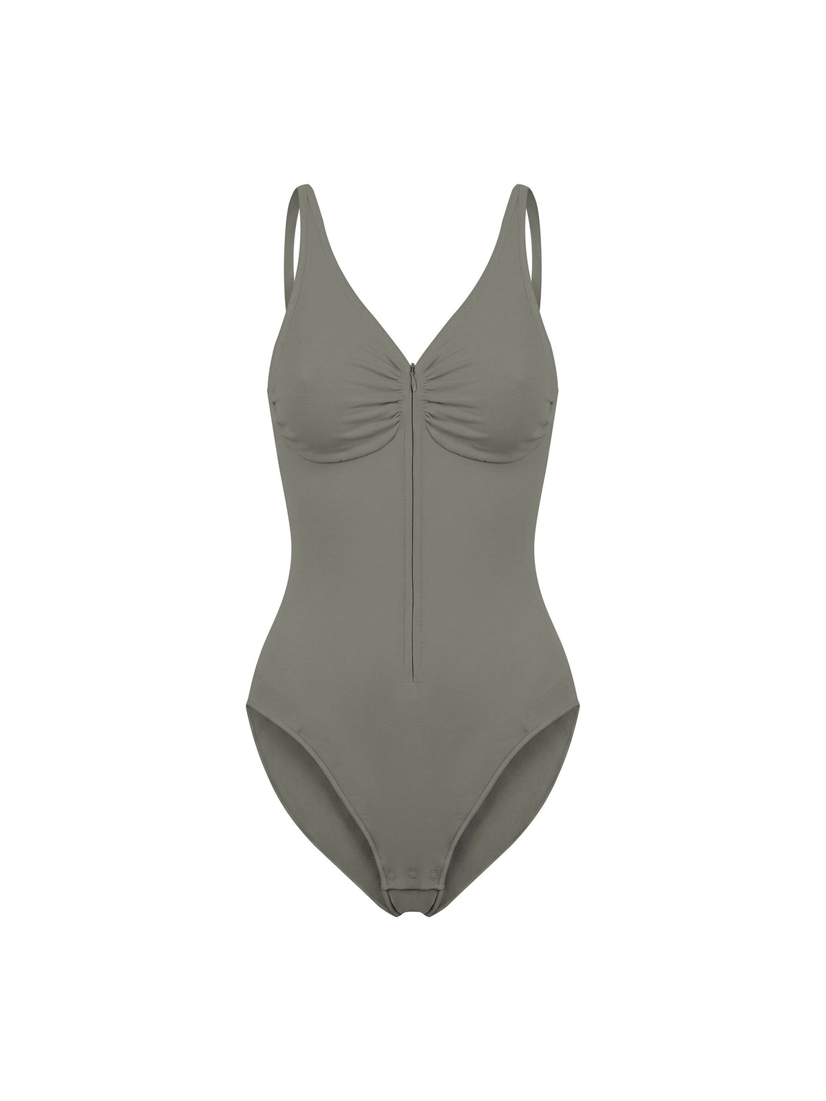 Women’s Full-Zip Ruched Bodysuit