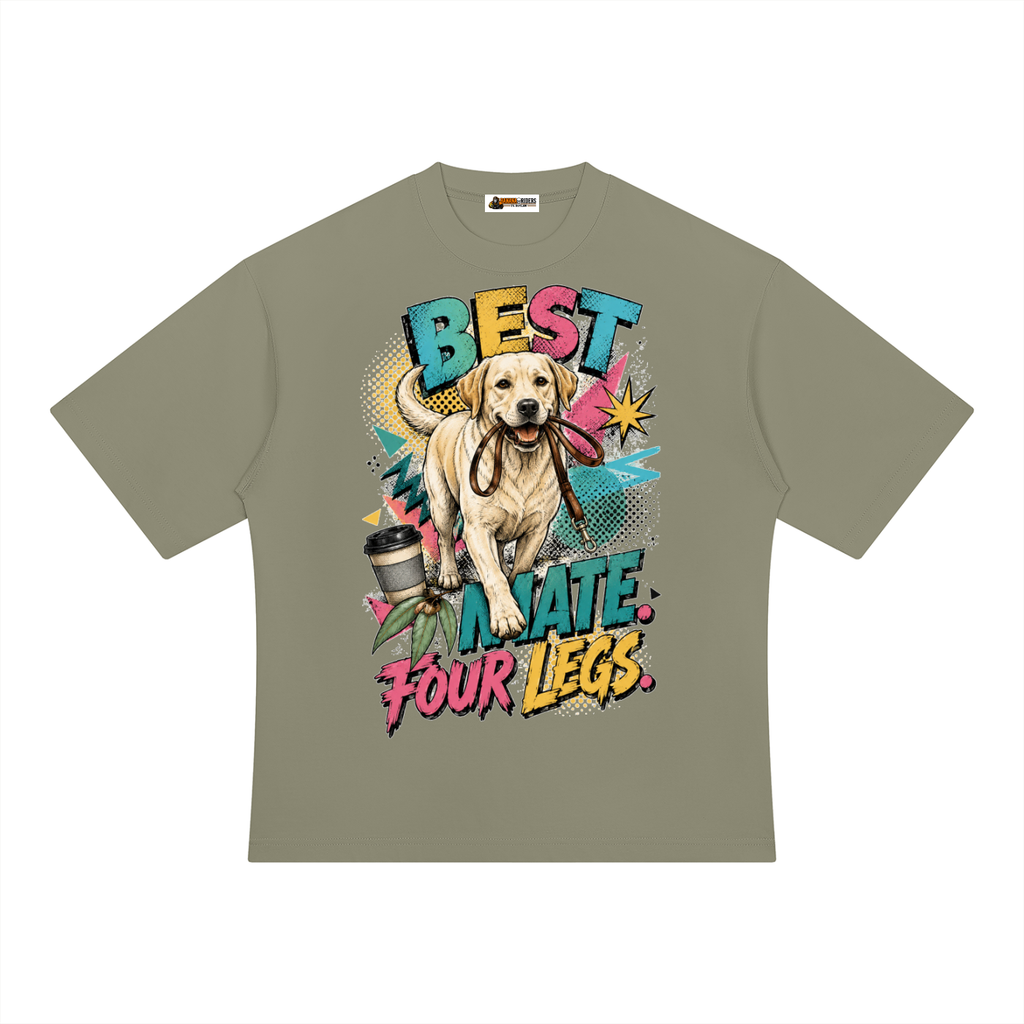 Best Mate Four Legs Unisex Heavyweight Oversized T-Shirt